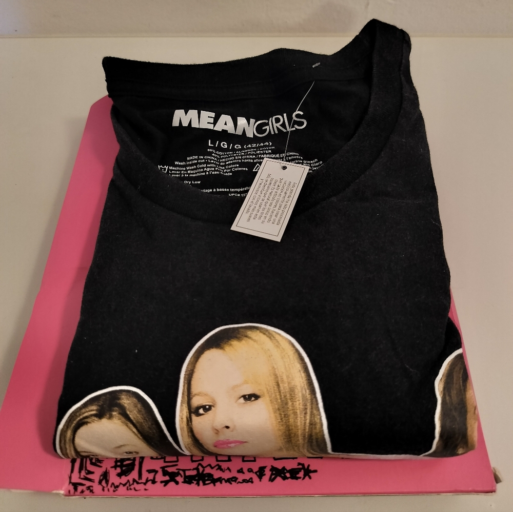 Mean Girls T-shirt Black Graphic Tee for  Women's Size L/G